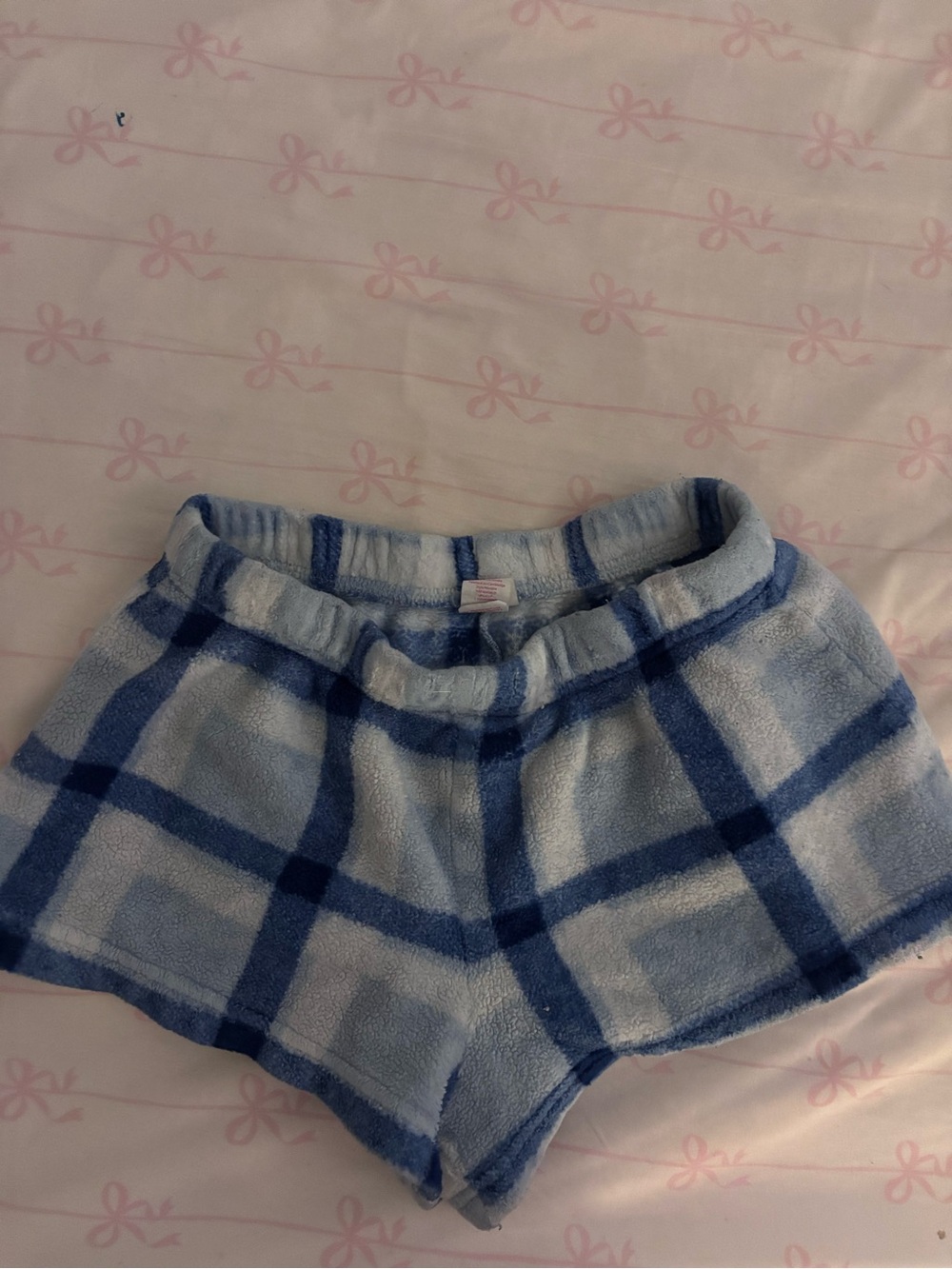 Aritzia Plush Blue Plaid Lounge Shorts !!NOT ARITZIA!!